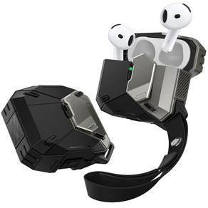 SUPCASE Aipod 에어팟 4세대 매트릭스 자동 케이스, 블랙, 1개