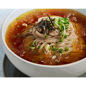 [장인 냉소바] 냉모밀 냉소바 2인분 간편식 면+육수+무즙+와사비+김가루 포함 여름별미, 1세트, 600mg