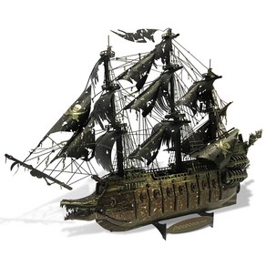 PIECECOOL 피스쿨 THE FLYING DUTCHMAN 플라잉 더치맨 해적선 퍼즐 3D 메탈 프라모델 조립 DIY 키트 에칭, 1개