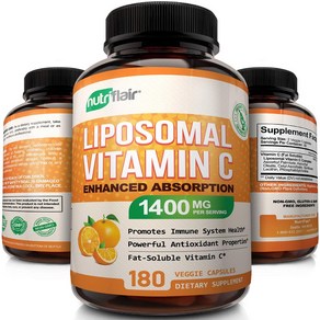 뉴트리플레어 리포조말 비타민C 1400mg 180캡슐 Liposomal Vitamin, 1개, 180정