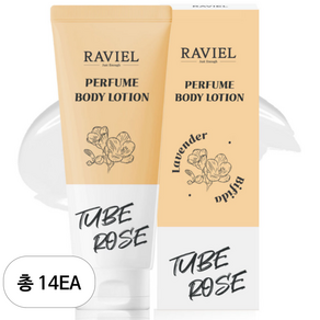 RAVIEL 밸런스드 케어 퍼퓸 바디로션 튜베로즈향, 200ml, 14개