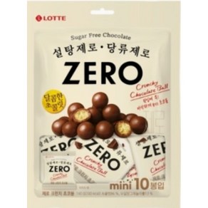 롯데제로 크런치 초코볼 10p, 140g, 6개