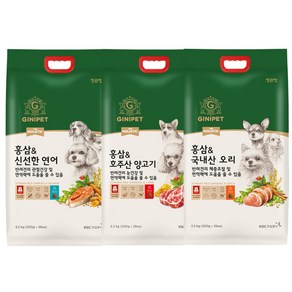 지니펫 강아지 홍삼 앤 신선한 연어 기능성 사료, 관절+장건강, 5.2kg, 1개