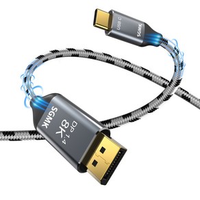 SGMK USB C타입 to DP 1.4 케이블 8K 60Hz, 나일론, 2m, 1개