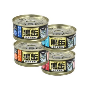 아이시아 흑관미니 콤보 80g x 24개 고양이캔, 참치+가다랑어+닭가슴살+치어+가다랑어포