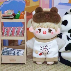 양배추 복지 10cm 면 인형 등산복 곰 아빠/우유 차 mianmian 일반 체지방 바디 착용 가능, 20cm 밀크티(안대+바디슈트), 1개