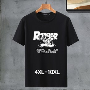 쥬엔리치 4XL~10XL 남자 빅사이즈 반팔 티셔츠 순면 여름 티 라운드넥 캐쥬얼 남성 루즈핏