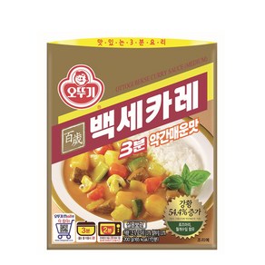 오뚜기3분 백세카레 약간매운맛, 12개, 200g