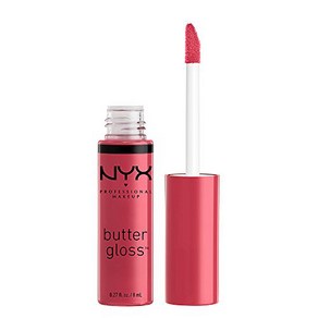 NYX PROFESSIONAL MAKEUP Butte Gloss Stawbey C NYX PROFESSIONAL MAKEUP 버터 글로스 딸기 치즈케이크 0.27액량, 1개, 8ml