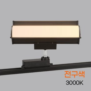 LED 레일조명 레일등기구 모던 투광기 30W, 전구색(노란빛), 1개, 블랙