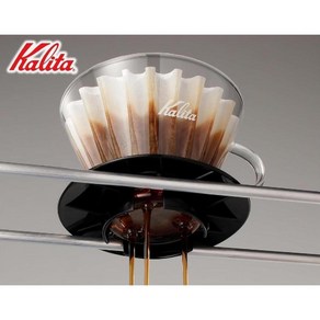 칼리타 Kalita 웨이브 드리퍼 릿빠 커피 메이커 185 유리, 1개, 블랙