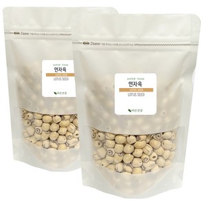 FOX SEED 거피 연자육 베트남산 껍질깐 연자육 차 [연심제거] 통 연자육 100%, 2개, 300g