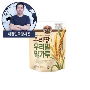 백설 우리밀 밀가루 750g, 3개