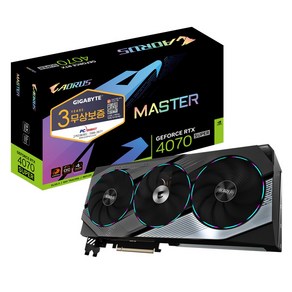 AORUS 지포스 RTX 4070 SUPER MASTER D6X 12GB 피씨디렉트 그래픽카드, 선택없음