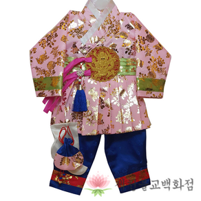 [YJ]금박 당의 동자 동녀 색상 2가지 - 분홍 (동녀복 동자복 동자옷 동녀옷), 1개