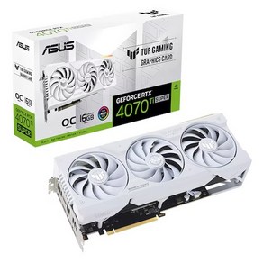 에이수스 ASUS TUF Gaming 지포스 RTX 4070 Ti SUPER O16G OC D6X 16GB White, TUF-RTX4070TIS-O16G-WHITE