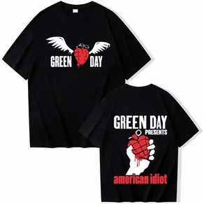 남성 그린데이 월드투어 오버사이즈 반팔티 (GREENDAY 팬 굳즈 티셔츠)