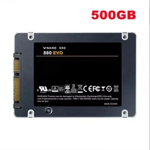 레노버 SSD 880 EVO 내장 솔리드 스테이트 드라이브 하드 디스크 노트북 컴퓨터 PC PS4 PS5 용 SATA 3.0 ML, 500GB, 없음, 1) 500GB