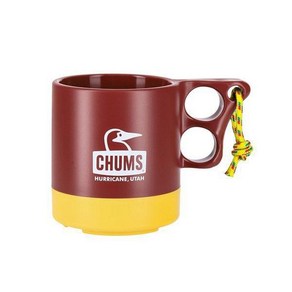 CHUMS 캠퍼 머그컵 Campe Mug Cup CH62-1244 Bugundy/Yellow [아웃도어 캠핑 머그컵], 1개