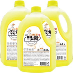 다정다감 해드림 레몬 주방세제, 2.5L, 3개