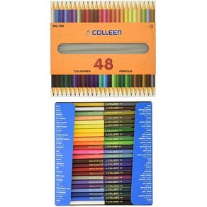 일본직발송 3. 코린 연필 (COLLEEN PENCIL) 코린 연필 785 원 24 개 48 색종이 박스 색연필 785-24 48 B0