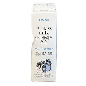 피코크 피코크 에이 클래스 우유 900ml x 2개, 1.8L, 1개