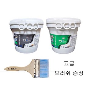 프리미엄 수성 탄성방수제 옥방e 하도 중도 상도없이 하나로 옥상 외벽 방수제 4kg, 녹색, 1개