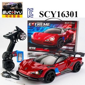 SCY16301레드 RC카 드리프트 자동차 고속 2.4G 4WD 알씨카 어린이 선물, 1개