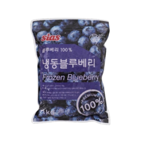 [퀴클리몰] 시아스 냉동 블루베리, 1개, 1kg