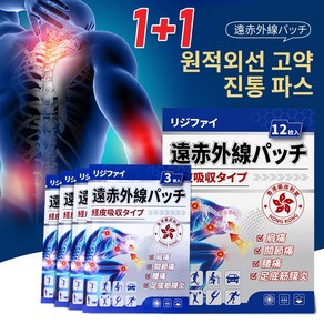 [국내당일발송] 1+1 일본 병원 강력한 목어깨 팔다리 손목 무릎 척추 근육통 완화 통증 관절파스 염증 소염제 패치, 1개, 12매입