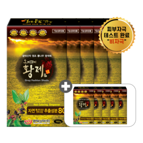 오디코디황제앤 160g (파우치형) 피부 비자극 시험 완료 새치 커버 염색약 [구성별 증정 이벤트], 자연갈색, 5개