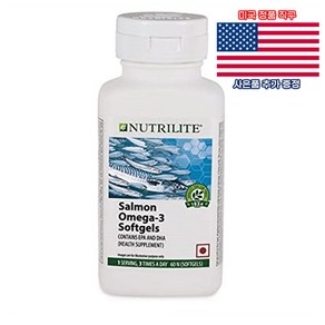 Amway Nutilite 살몬 오메가3 소프트젤 60정 암웨이 뉴트리라이트 Omega-3 미국 직구 사은품 추가증정, 1개