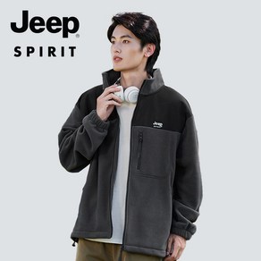 JEEP SPIRIT 남성 집업 후리스 남자 캐주얼 패션 재킷 JPHJ21A802