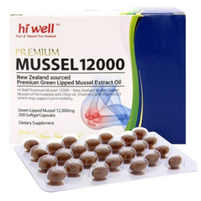 뉴질랜드 하이웰 프리미엄 머슬 12000 초록홍합 GREEN MUSSEL OIL 200캡슐, 200정, 1개