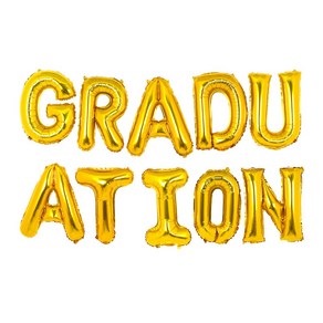 졸업 GRADUATION 골드 알파벳세트 글자 파티 풍선, 단품