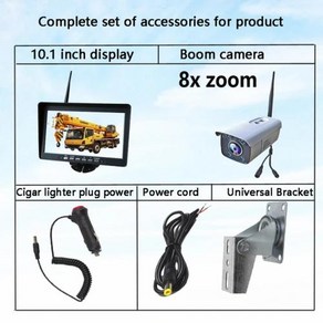 크레인 카메라 무선 줌 자동차 후진 후방 증폭 고화질 디지털 디스플레이 풀 컬러 나이트 비전 VehAHD1080P24, 8x digital zoom_12V, 1) 8x digital zoom - 12V