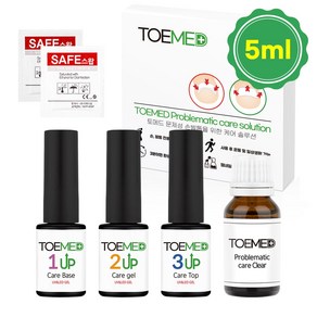 토메드 문제성 내성손발톱 5종 케어클리어 5ml 세트, 1세트, 케어베이스젤+케어젤+케어탑젤+케어클리어+알코올스왑 5종