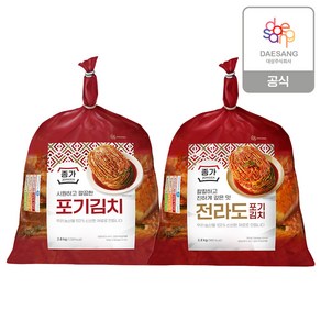 종가 포기김치 중부식/전라도식 2.8kg 골라담기, 전라도 포기김치 2.8kg, 1개