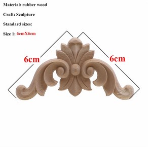 VZLX 독특한 천연 꽃무늬 나무 조각 인형 공예 코너 아플리케 프레임 벽 문 가구 목각 장식, 35 60cmX6cm, 1개