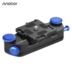 Andoe 금속 퀵 릴리스 카메라 허리 벨트 스트랩 버클 마운트 클립 퀵릴리즈 플레이트, 블루, 1개