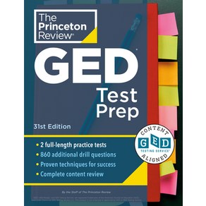 (영문도서) Pinceton Review GED Test Pep 31st Edition: 2 Pactice Tests + Review & Techn... Papeback, English, 9780593517888