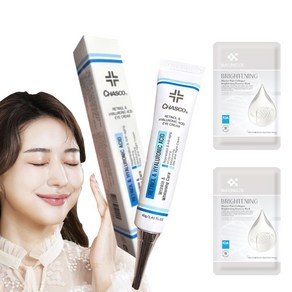 [정품 단독] 차스코 레티놀 히아루론산 아이크림+마린 콜라겐 마스크팩 2매 단독 증정! 눈가 팔자주름 필러 효과 탄력 아이크림, 1개, 40g