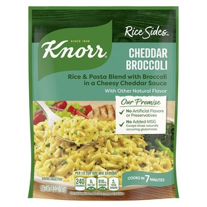 Kno Rice Sides Chedda Boccoli Rice Fo a Tasty Kno 라이스 사이드 체다 브로콜리 라이스 맛있는 밥 반찬을 위한 인공 향료나 방부제, 1개, 161g