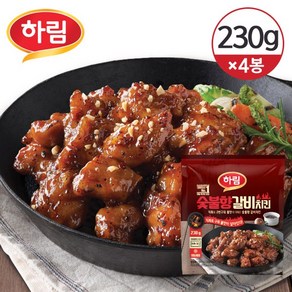 하림 [냉동] 숯불향갈비치킨 230g 4봉, 1세트