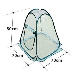 투명낚시텐트 방수 겨울 1인용 싱글 바람막이 캠핑, 투명 소형 70x70x80cm