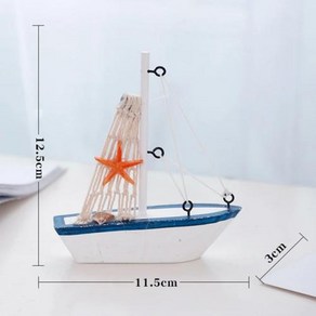 보트 요트 지중해 바다 모델 입상 수족관 장식 공예 미니어처 홈 요정 정원 액세서리, 2) B