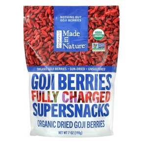 Made in Nature Organic Dried Goji Berries 7 oz (198 g) 1팩