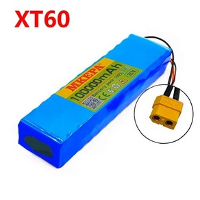 36V 100000 mAh 36v 전기 스쿠터 배터리 리튬 500W 10s2p, [04] XT60, 1개