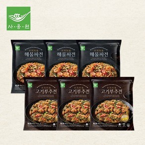 사옹원 프리미엄 해물파전300g*3팩+프리미엄 고기부추전300g*3팩, 없음, 1개