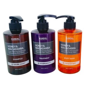 쿤달 네이처샴푸500ml+트리트먼트500ml+바디워시500ml 일랑일랑향, 1개